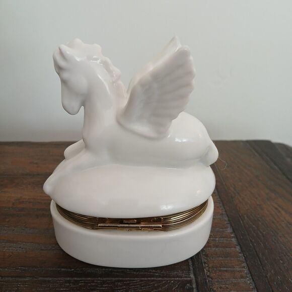 Taj Importing Co. San Francisco Music Trinket Box Pegasus Plays Impossible Dream - Picture 3 of 10